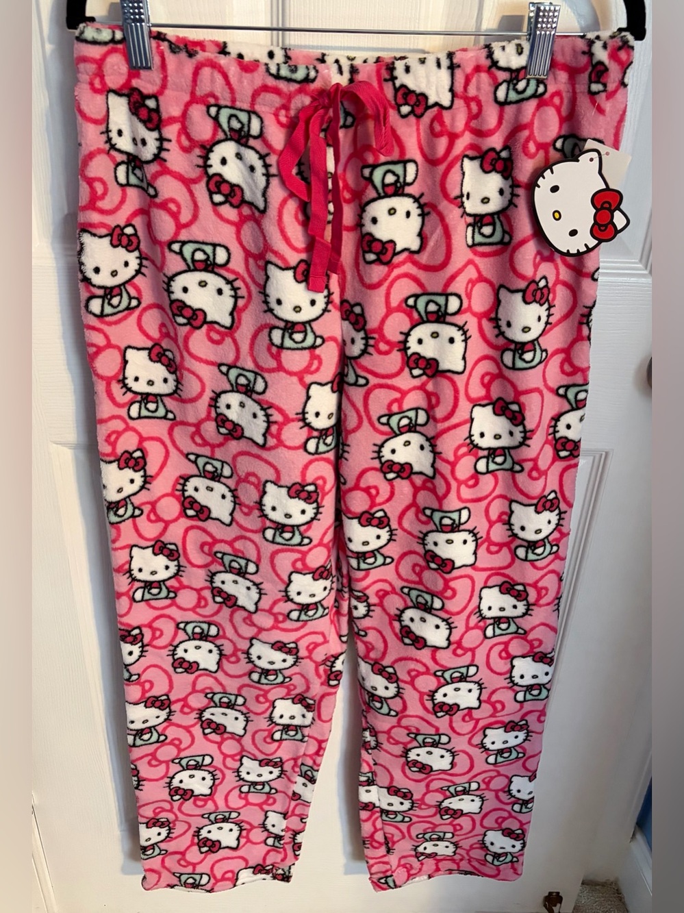 Hello Kitty Pink Fleece Pajama Pants, Women’s Size Medium NWT